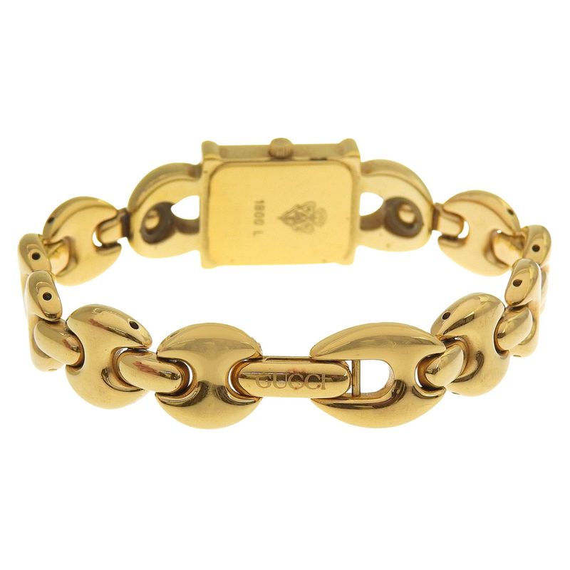 Gucci Gold Plated Quartz Analog Display White Dial Watch