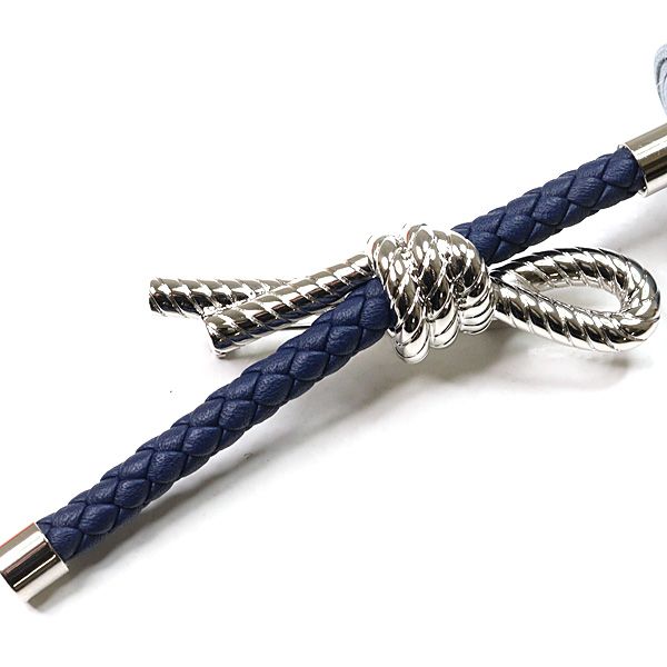 Hermes Brooch Full Vore Swift Linen Blue Navy Blue Flower