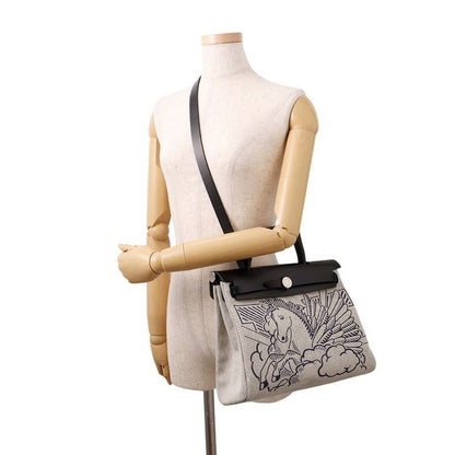 Hermes Herbag Zip PM Pegasus Pop Black Blue Indigo Ecru Silver Black Blue-indigo Ecru