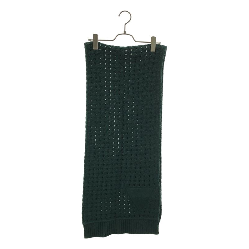 Bottega Veneta Logege Knit Muffler Dark Green Scarf