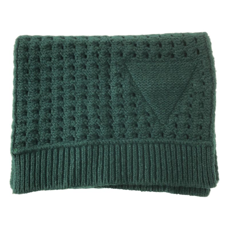 Bottega Veneta Logege Knit Muffler Dark Green Scarf