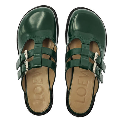 Loewe Campo Mary Jane Mule Sandals 39 Green