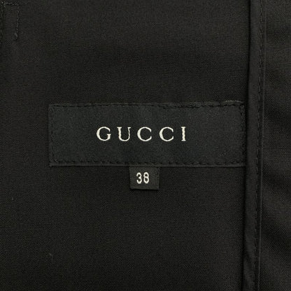 Gucci Set Suit Wool Cashmere Double Tailored Jacket Slacks Pants 38 Black