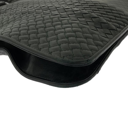 Bottega Veneta Intrecciato Leather Bree Business Bag Black