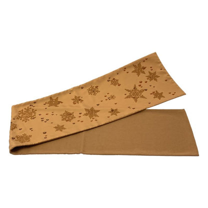 Hermes Snowflake Angora Silk Shawl Muffler Brown Scarf