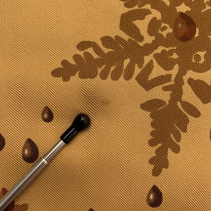 Hermes Snowflake Angora Silk Shawl Muffler Brown Scarf