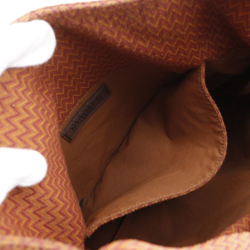 Hermes Sac de Pansage Canvas Orange Shoulder Bag
