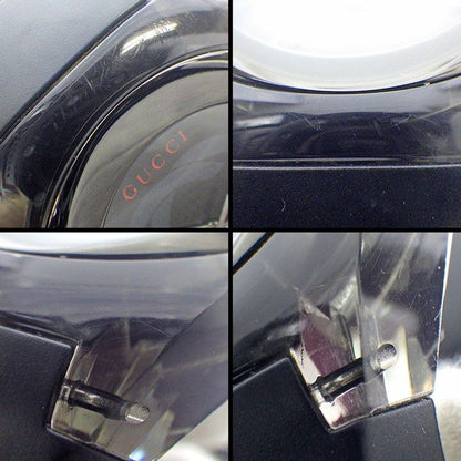 Gucci Watch Sync 137.1 Date Interlocking Black Dial SS Polyamide Synthetic