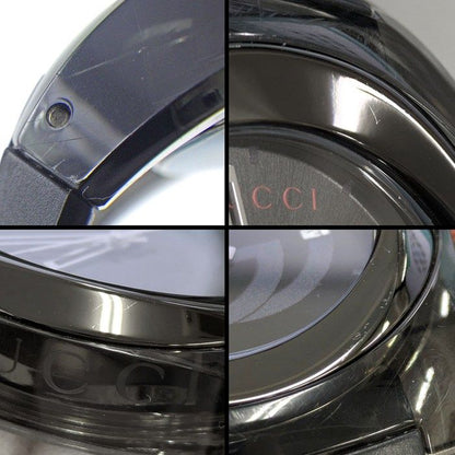Gucci Watch Sync 137.1 Date Interlocking Black Dial SS Polyamide Synthetic