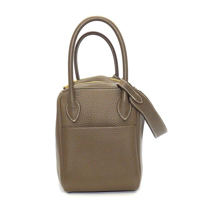 Hermes Shoulder Bag Lindy 26 Etoupe Taurillon Clemence Gold