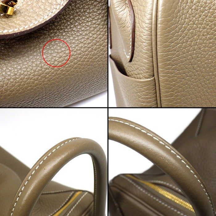 Hermes Shoulder Bag Lindy 26 Etoupe Taurillon Clemence Gold