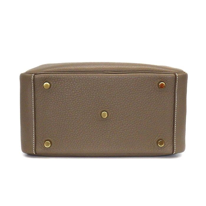 Hermes Shoulder Bag Lindy 26 Etoupe Taurillon Clemence Gold