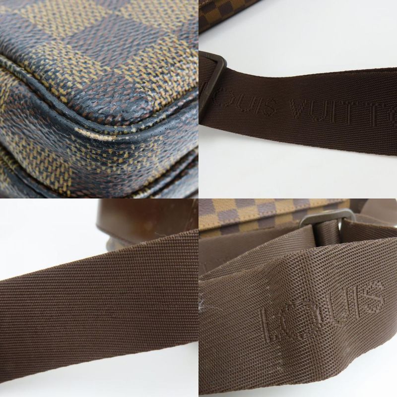 Louis Vuitton Shoulder Bag Naviglio Damier Ebene Brown Casual