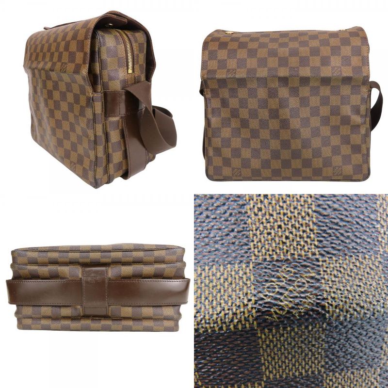 Louis Vuitton Shoulder Bag Naviglio Damier Ebene Brown Casual