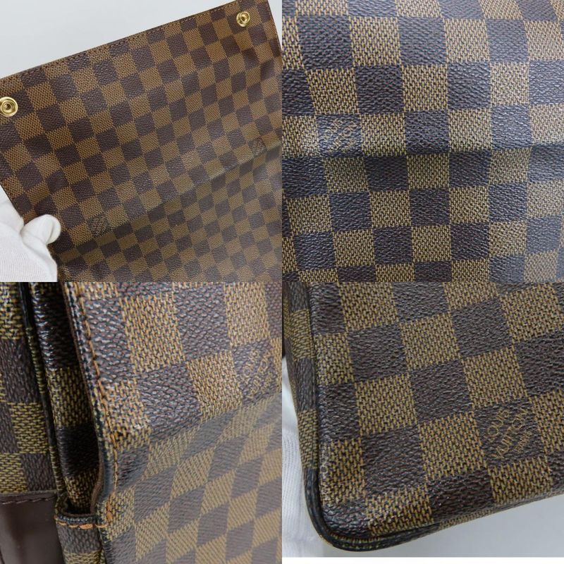 Louis Vuitton Shoulder Bag Naviglio Damier Ebene Brown Casual
