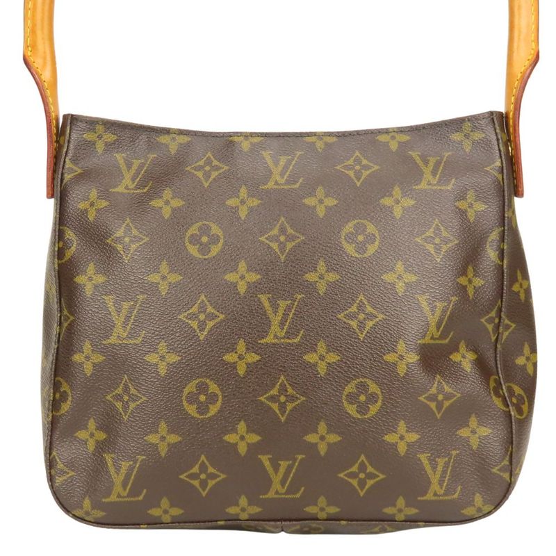 Louis Vuitton Shoulder Bag Looping MM Monogram Leather Brown Standard