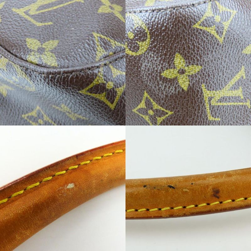 Louis Vuitton Shoulder Bag Looping MM Monogram Leather Brown Standard