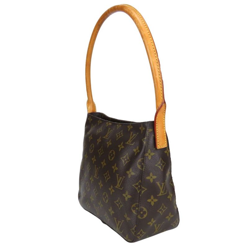 Louis Vuitton Shoulder Bag Looping MM Monogram Leather Brown Standard