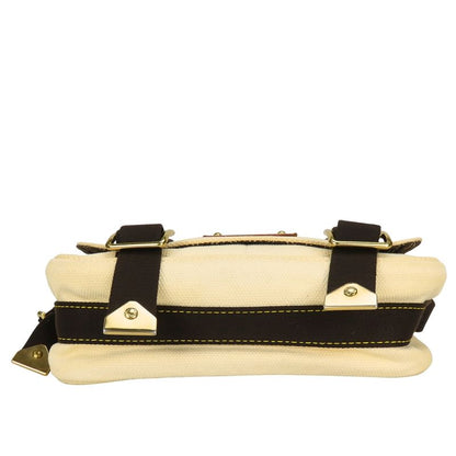 Louis Vuitton Shoulder Bag Antigua Besace Canvas Ecru Ivory Brown