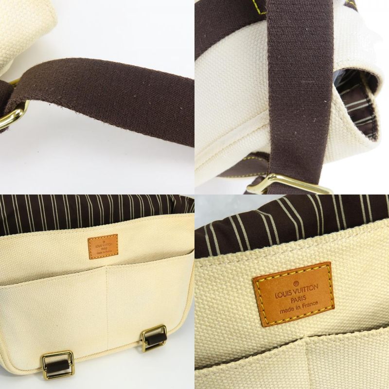 Louis Vuitton Shoulder Bag Antigua Besace Canvas Ecru Ivory Brown