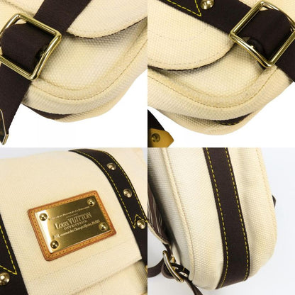 Louis Vuitton Shoulder Bag Antigua Besace Canvas Ecru Ivory Brown