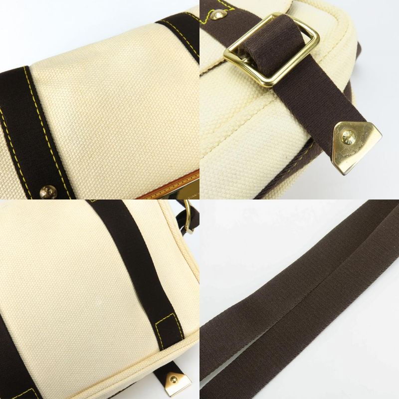 Louis Vuitton Shoulder Bag Antigua Besace Canvas Ecru Ivory Brown