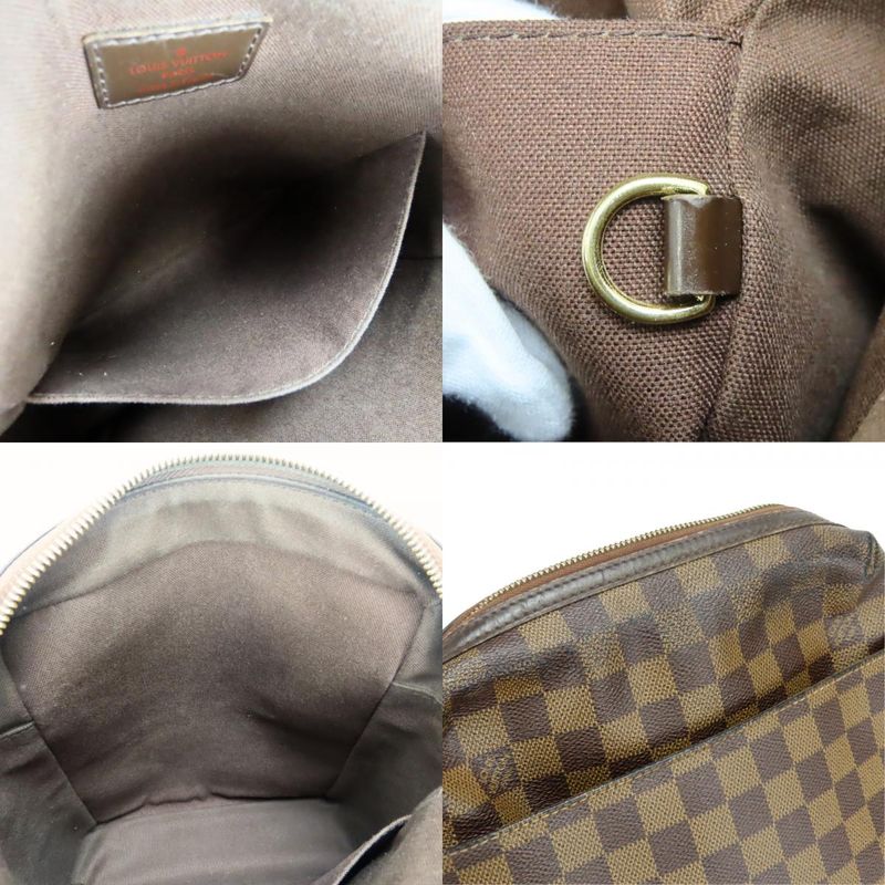 Louis Vuitton Shoulder Bag Trotteur Boble Damier Leather Ebene Brown