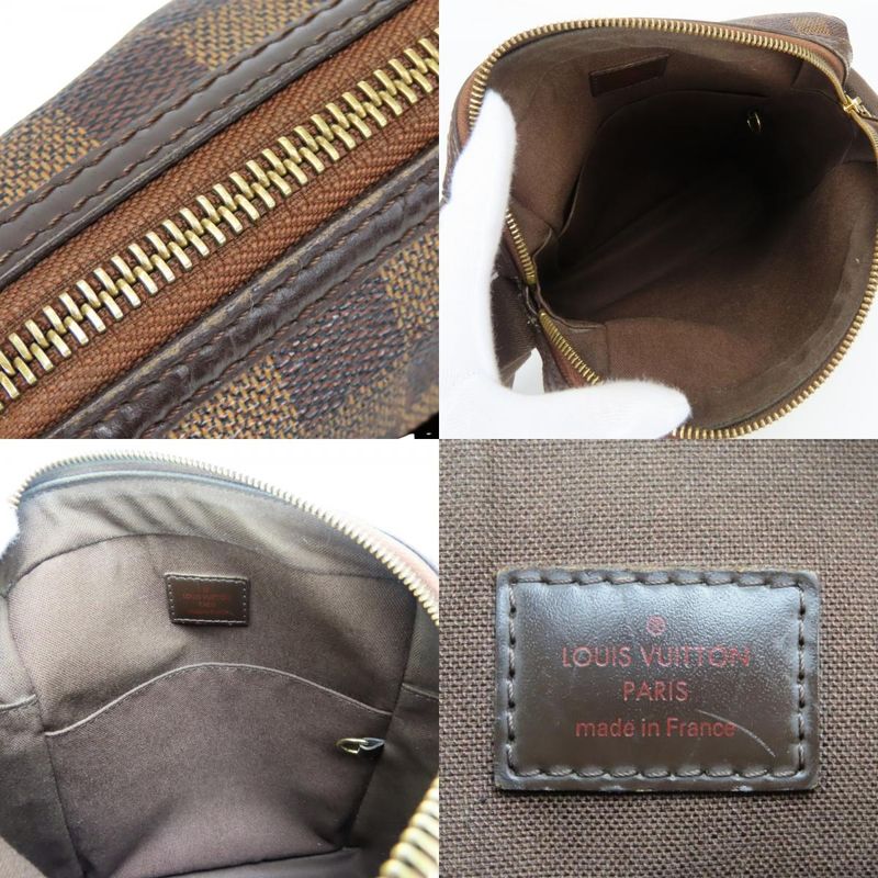Louis Vuitton Shoulder Bag Trotteur Boble Damier Leather Ebene Brown