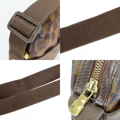 Louis Vuitton Shoulder Bag Trotteur Boble Damier Leather Ebene Brown