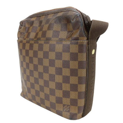 Louis Vuitton Shoulder Bag Trotteur Boble Damier Leather Ebene Brown