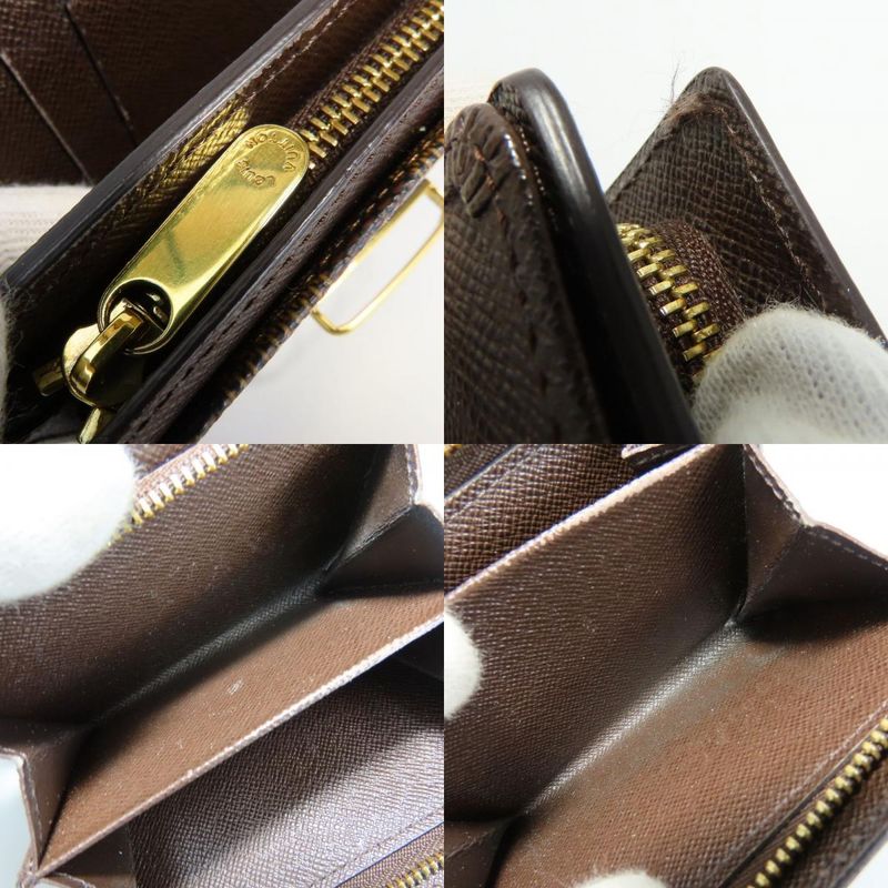 Louis Vuitton Trifold Wallet Portefeuille Joy Damier Ebene Brown
