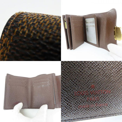 Louis Vuitton Trifold Wallet Portefeuille Joy Damier Ebene Brown