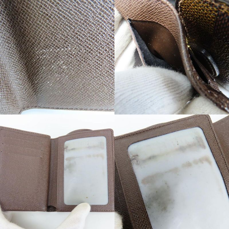 Louis Vuitton Trifold Wallet Portefeuille Joy Damier Ebene Brown