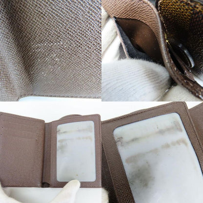 Louis Vuitton Trifold Wallet Portefeuille Joy Damier Ebene Brown