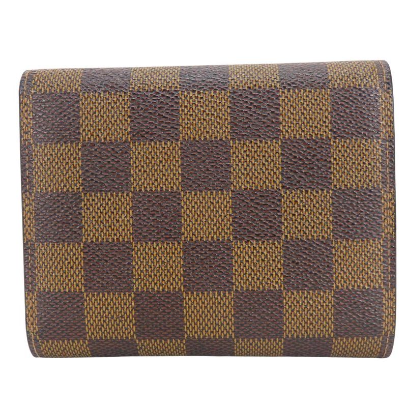 Louis Vuitton Trifold Wallet Portefeuille Joy Damier Ebene Brown