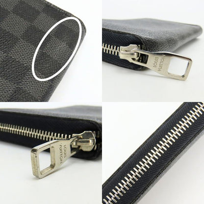 Louis Vuitton Long Wallet Zippy Organizer Damier Graphite