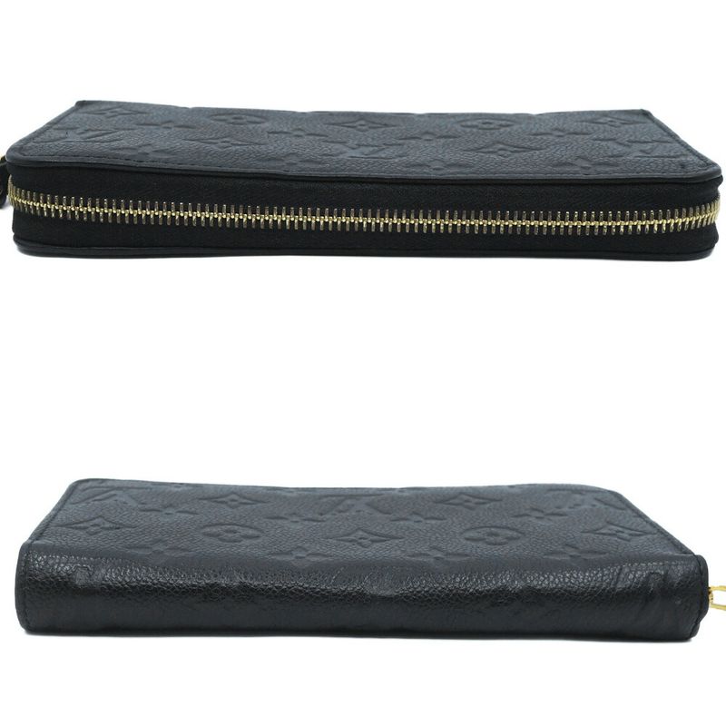 Louis Vuitton Zippy Long Wallet Black Noir Gold