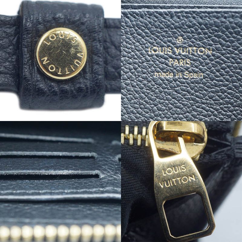 Louis Vuitton Zippy Long Wallet Black Noir Gold