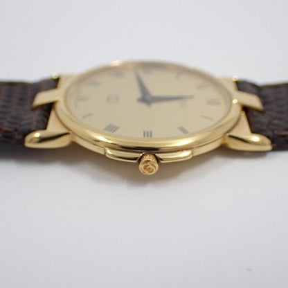 Gucci Quartz Watch Gold Leather