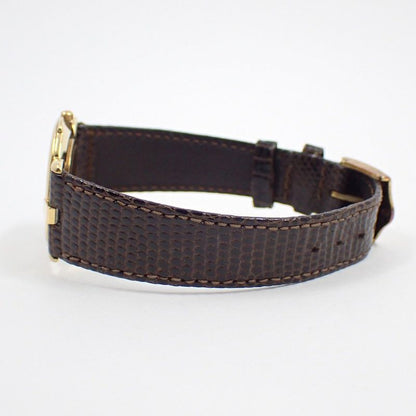 Gucci Quartz Watch Gold Leather