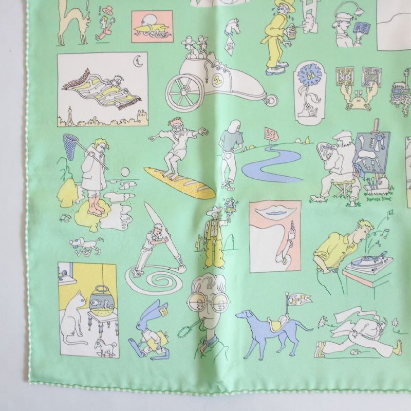 Hermes Carre 70 Scarf Libre Silk Green