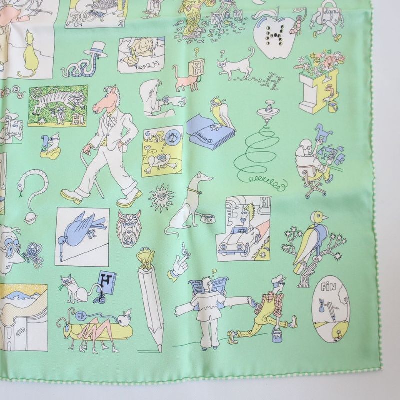 Hermes Carre 70 Scarf Libre Silk Green