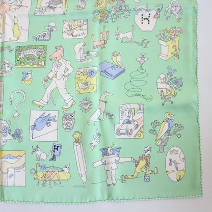 Hermes Carre 70 Scarf Libre Silk Green