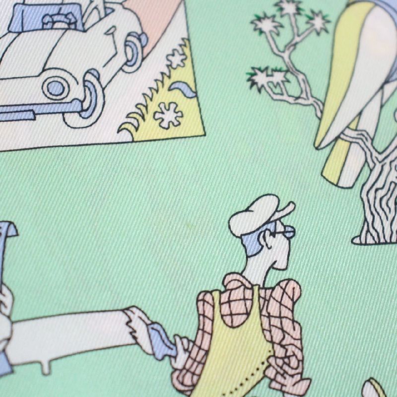 Hermes Carre 70 Scarf Libre Silk Green