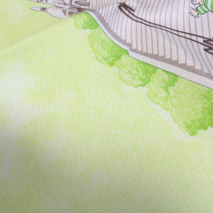 Hermes Carre 90 Scarf les Triples de Paris Mischievous Triplets Silk Green