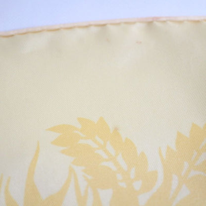 Hermes Carre 90 Scarf L'ile Deserte Human Island Plant Silk Yellow