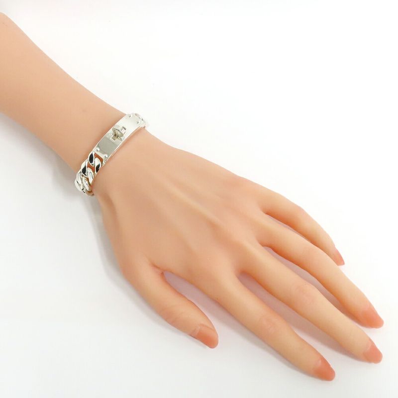 Hermes Kelly Gourmet GM Bracelet SH Manufactured in Silver
