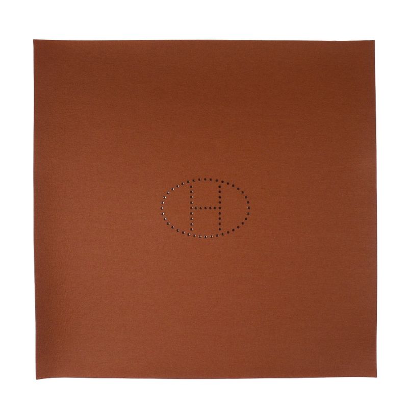 Hermes Playmat Logo Felt Brown _ Interior