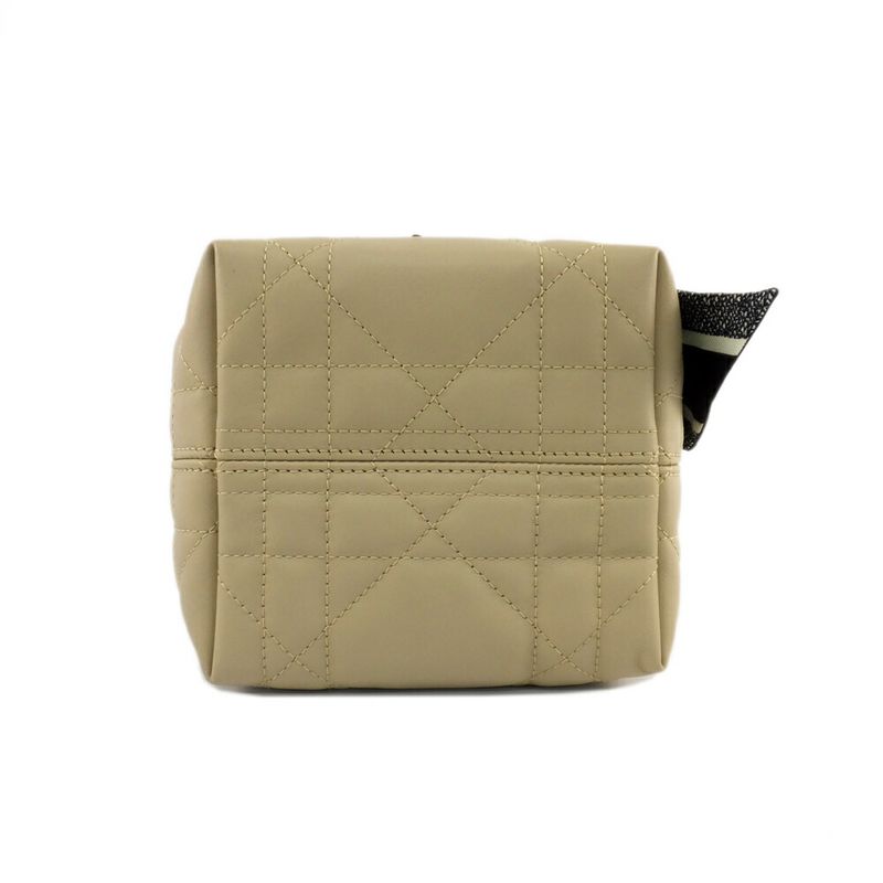 Dior Toujour Vertical Nano Powder Beige Macro Cannage Shoulder Bag