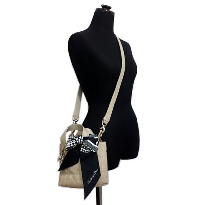 Dior Toujour Vertical Nano Powder Beige Macro Cannage Shoulder Bag